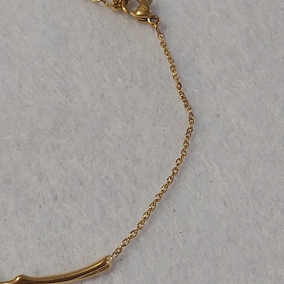 Titanium Steel Golden Heart Link Bracelet - Picture 5 of 6